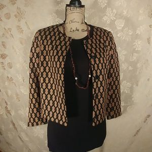 Vivian Tam Blazer - Brown/Black Link Design